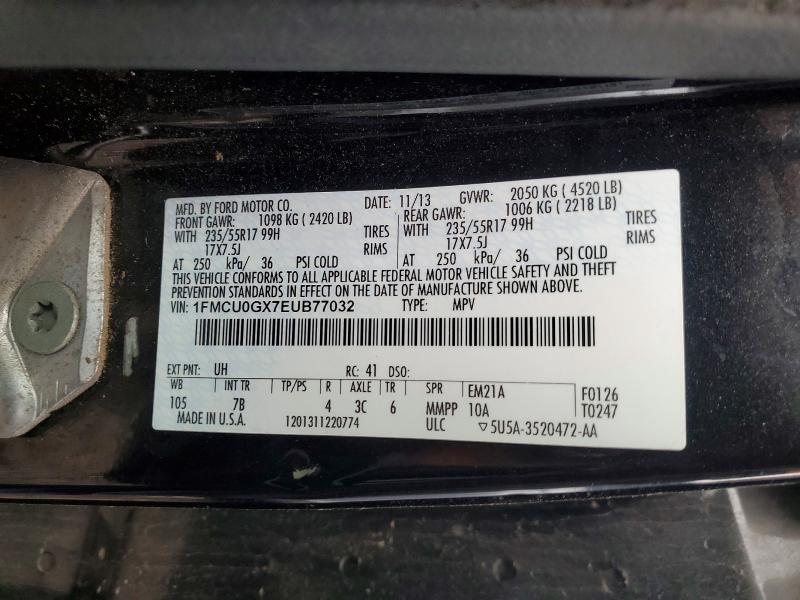 Продажа на аукционе авто 2014 Ford Escape, vin: 1FMCU0GX7EUB77032, номер лота: 77122605