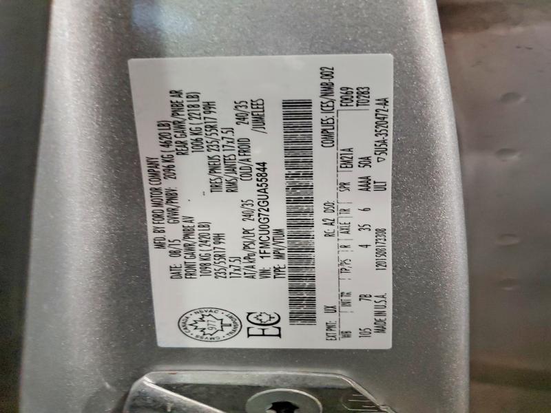 Aukcja sprzedaży 2016 Ford Escape, vin: 1FMCU0G72GUA55844, numer aukcji: 78817775