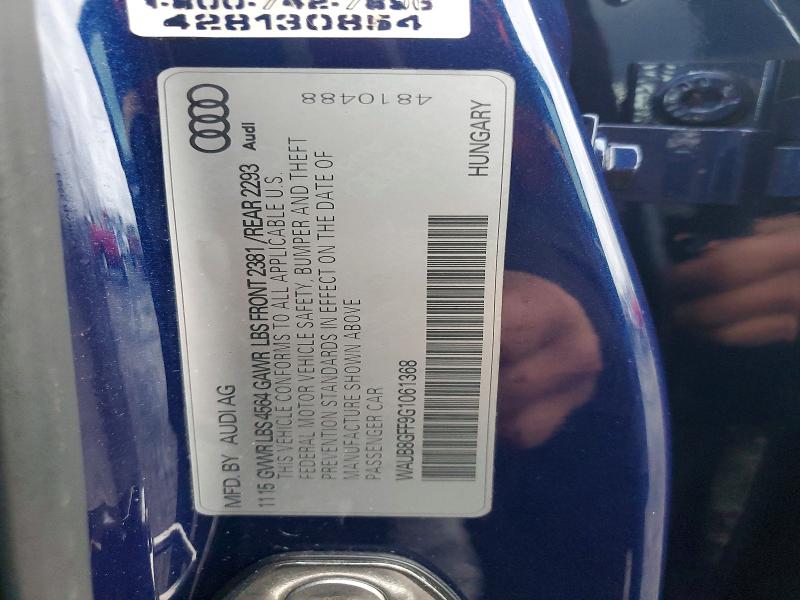 Продаж на аукціоні авто 2016 Audi A3, vin: WAUB8GFF9G1061368, номер лоту: 78059285