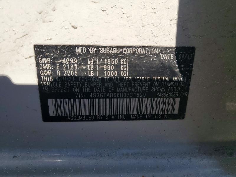 Продажа на аукционе авто 2017 Subaru Impreza, vin: 4S3GTAB66H3731829, номер лота: 74676725
