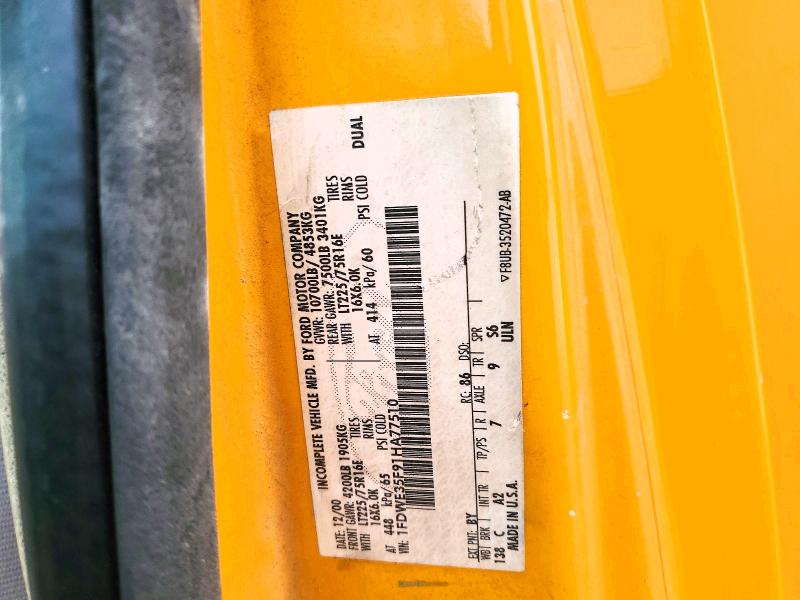 Aukcja sprzedaży 2001 Ford Econoline, vin: 1FDWE35F91HA77510, numer aukcji: 75010205