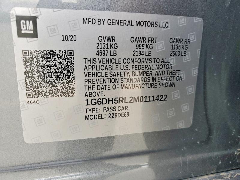 Aukcja sprzedaży 2021 Cadillac Ct4-v, vin: 1G6DH5RL2M0111422, numer aukcji: 77628555