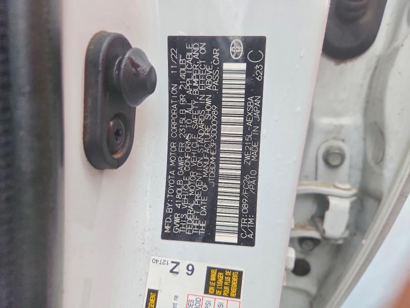 Aukcja sprzedaży 2023 Toyota Corolla Hybrid, vin: JTDBDMHE3P3000989, numer aukcji: 78135135