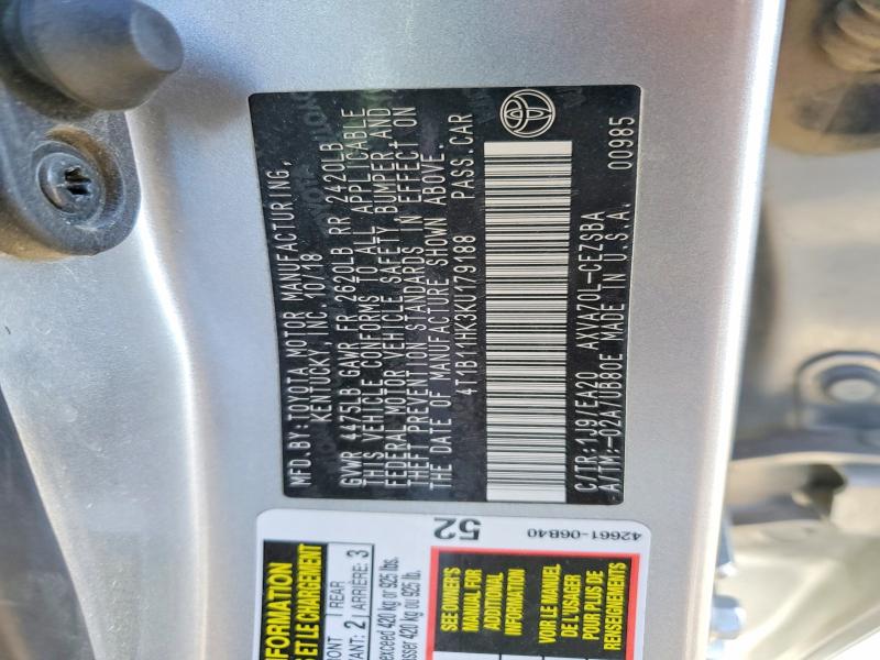 Продажа на аукционе авто 2019 Toyota Camry, vin: 4T1B11HK3KU179188, номер лота: 79526915