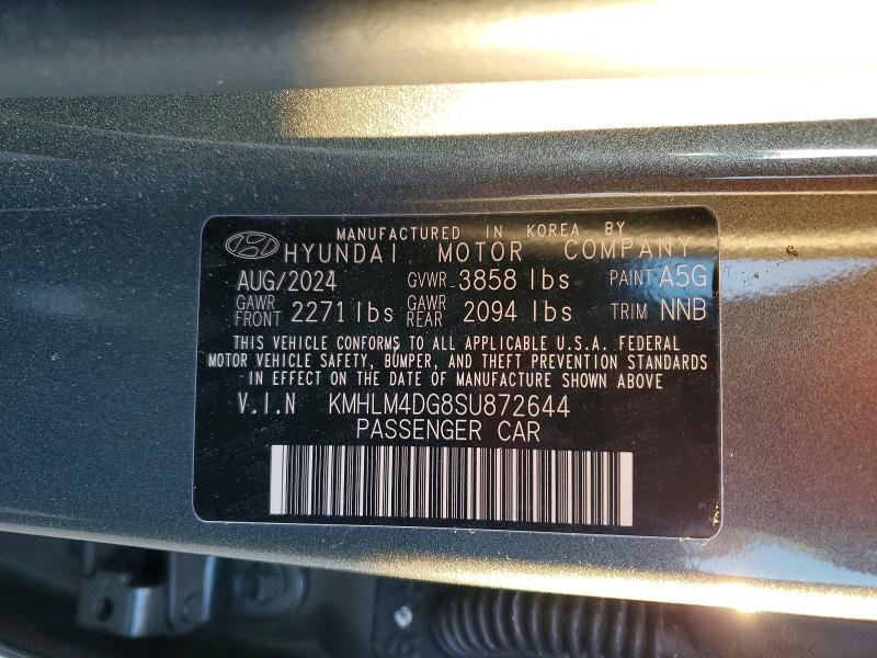 Auction sale of the 2025 Hyundai Elantra Se, vin: KMHLM4DG8SU872644, lot number: 76392355