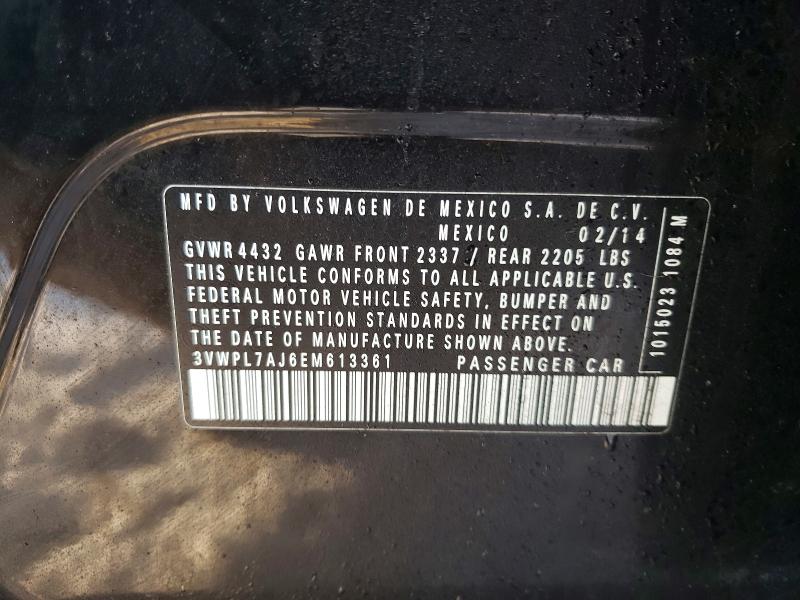 Продажа на аукционе авто 2014 Volkswagen Jetta, vin: 3VWPL7AJ6EM613361, номер лота: 78506605