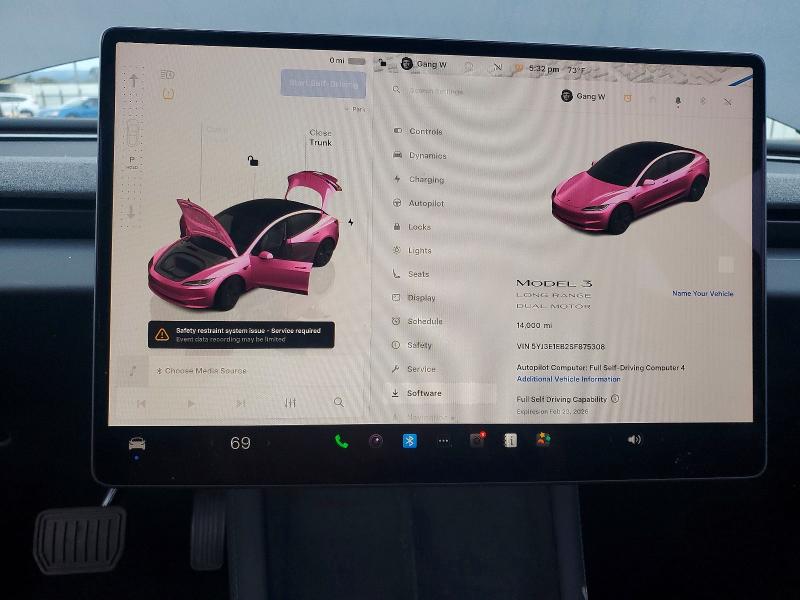 Aukcja sprzedaży 2025 Tesla Model 3, vin: 5YJ3E1EB2SF875308, numer aukcji: 78728195