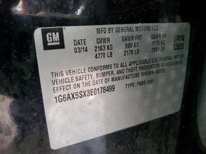 Aukcja sprzedaży 2014 Cadillac Cts, vin: 1G6AX5SX3E0178499, numer aukcji: 78477545