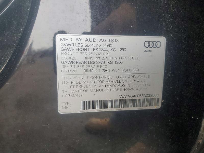 78040025 :رقم المزاد ، WA1VGAFP5EA029503 vin ، 2014 Audi Sq5 مزاد بيع