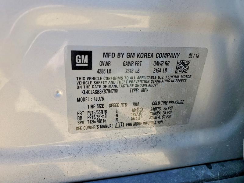 Продажа на аукционе авто 2019 Buick Encore, vin: KL4CJASB3KB704709, номер лота: 77328075