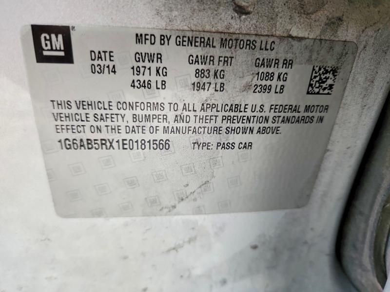 Продажа на аукционе авто 2014 Cadillac Ats, vin: 1G6AB5RX1E0181566, номер лота: 78380835
