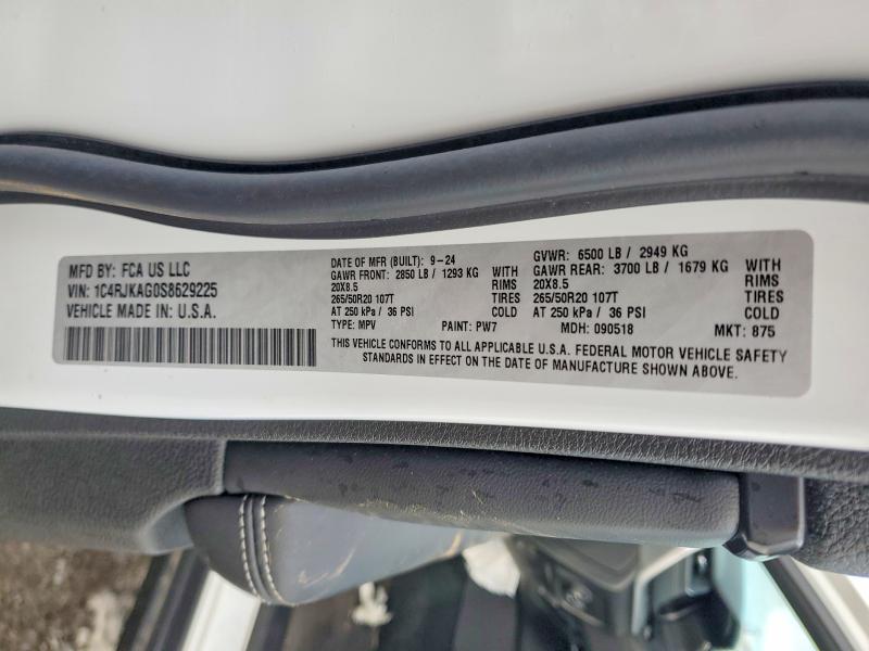 Aukcja sprzedaży 2025 Jeep Grand Cherokee, vin: 1C4RJKAG0S8629225, numer aukcji: 78830745
