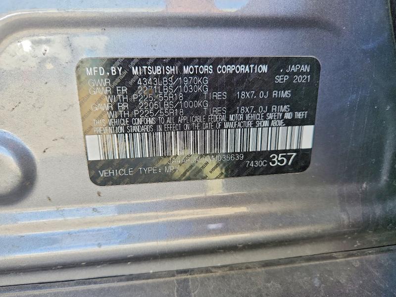 Продаж на аукціоні авто 2021 Mitsubishi Outlander Sport, vin: JA4ARUAUXMU035639, номер лоту: 78830025