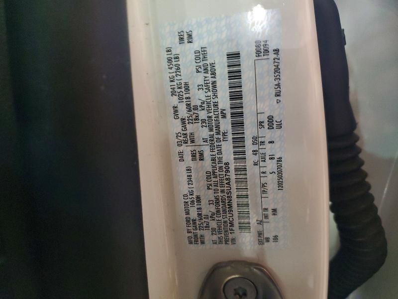 78925215 :رقم المزاد ، 1FMCU9MN8SUA87908 vin ، 2025 Ford Escape مزاد بيع