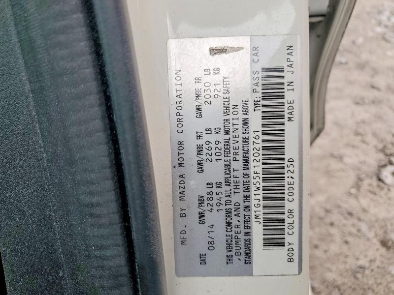 2015 Mazda 6 მანქანა იყიდება აუქციონზე, vin: JM1GJ1W55F1202761, აუქციონის ნომერი: 77845835