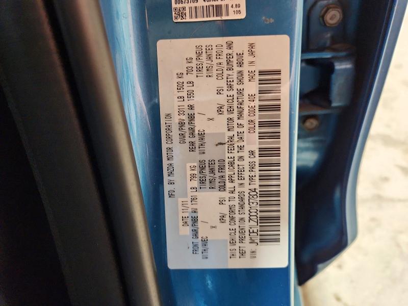 78162965 :رقم المزاد ، JM1DE1LZ0C0137804 vin ، 2012 Mazda Mazda2 مزاد بيع
