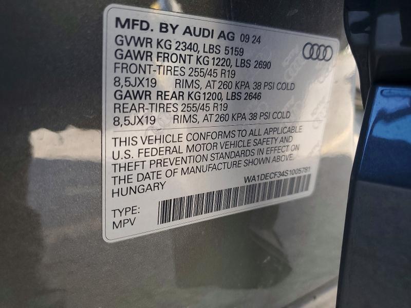 75807015 :رقم المزاد ، WA1DECF34S1005781 vin ، 2025 Audi Q3 مزاد بيع