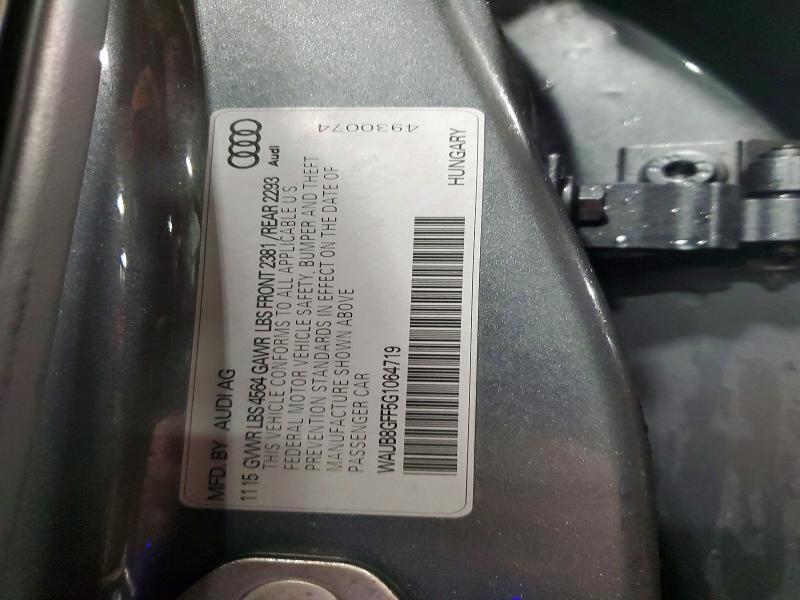 Aukcja sprzedaży 2016 Audi A3, vin: WAUB8GFF5G1064719, numer aukcji: 76014475