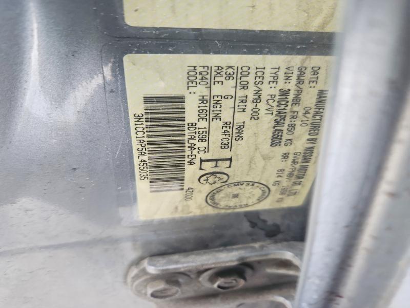 Продаж на аукціоні авто 2010 Nissan Versa, vin: 3N1CC1AP5AL455035, номер лоту: 73284315