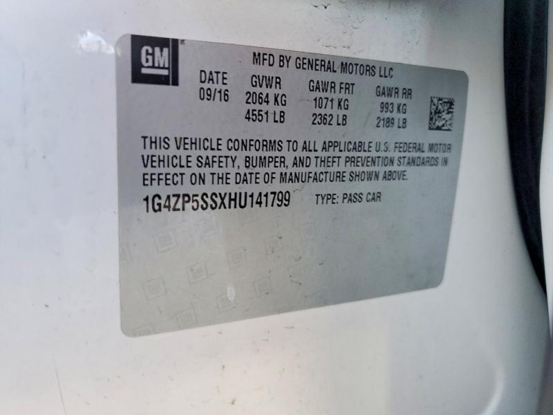 Продаж на аукціоні авто 2017 Buick Lacrosse, vin: 1G4ZP5SSXHU141799, номер лоту: 78379595