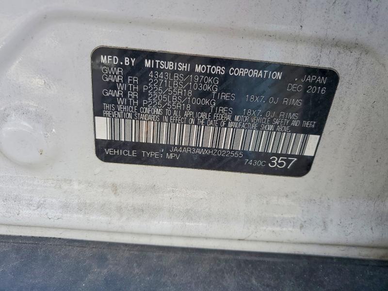 Продаж на аукціоні авто 2017 Mitsubishi Outlander Sport, vin: JA4AR3AWXHZ022555, номер лоту: 75855055