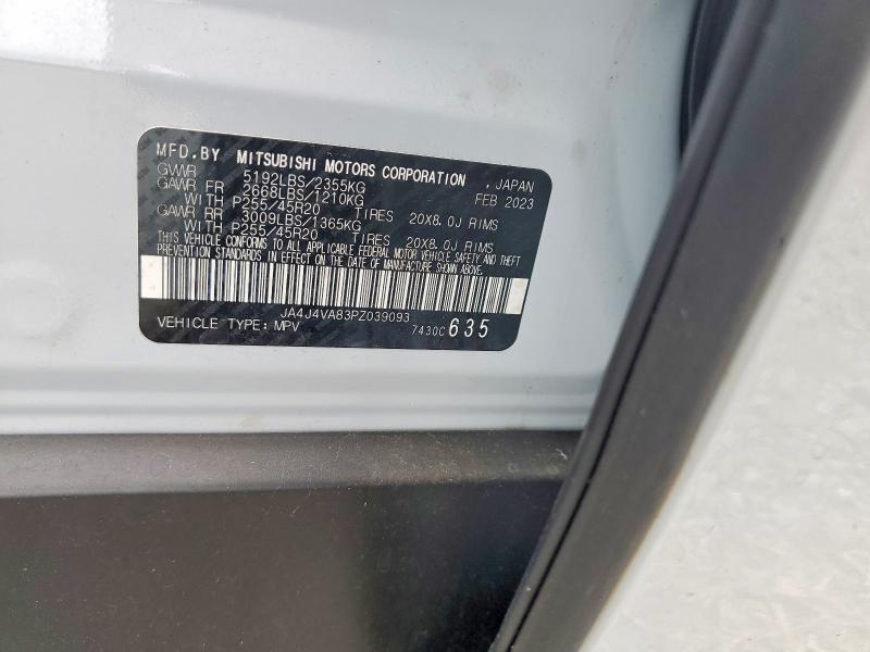 Продаж на аукціоні авто 2023 Mitsubishi Outlander, vin: JA4J4VA83PZ039093, номер лоту: 78613525