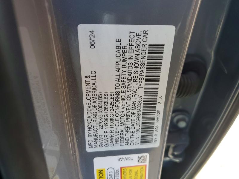 Продажа на аукционе авто 2024 Acura Tlx, vin: 19UUB6F58RA002007, номер лота: 76960815