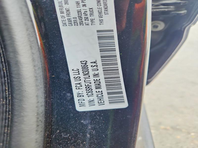 2020 Ram 1500 მანქანა იყიდება აუქციონზე, vin: 1C6SRFJT1LN308643, აუქციონის ნომერი: 76703005