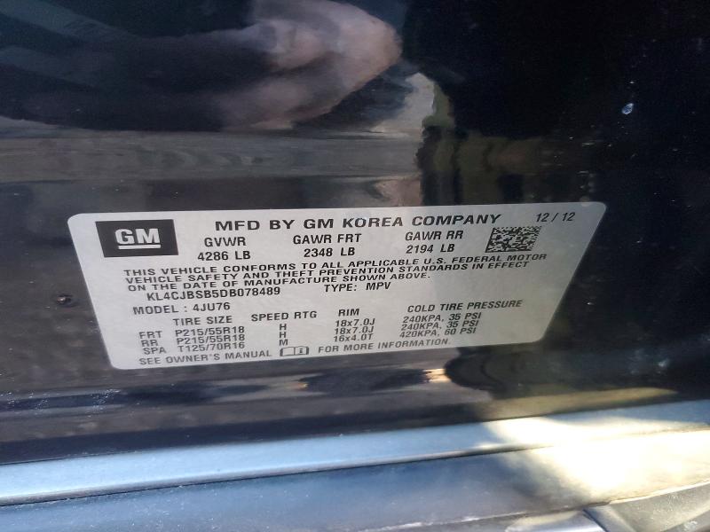 Продаж на аукціоні авто 2013 Buick Encore, vin: KL4CJBSB5DB078489, номер лоту: 78717225