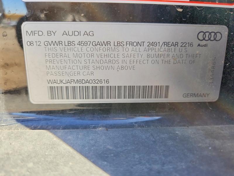 Aukcja sprzedaży 2013 Audi A3, vin: WAUKJAFM6DA032616, numer aukcji: 78480125