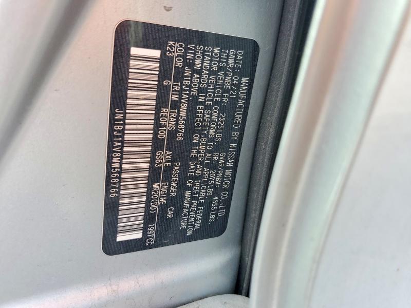 Продаж на аукціоні авто 2021 Nissan Rogue Sport, vin: JN1BJ1AV8MW568766, номер лоту: 77265205