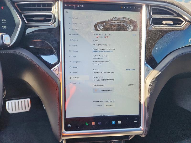77148775 :رقم المزاد ، 5YJSA1E40GF128306 vin ، 2016 Tesla Model S مزاد بيع