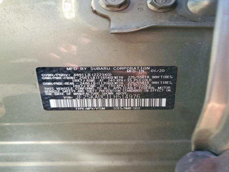 Aukcja sprzedaży 2020 Subaru Forester, vin: JF2SKAUC1LH514976, numer aukcji: 76595495