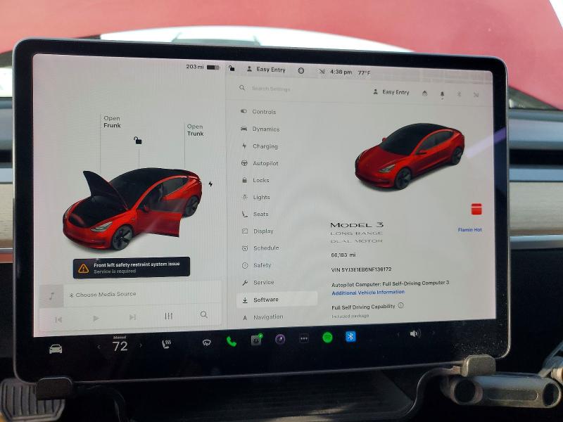 Продаж на аукціоні авто 2022 Tesla Model 3, vin: 5YJ3E1EB6NF136172, номер лоту: 78514625