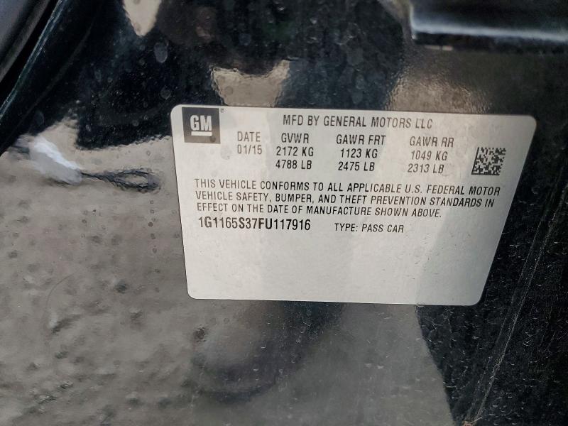 Продаж на аукціоні авто 2015 Chevrolet Impala, vin: 1G1165S37FU117916, номер лоту: 75688635