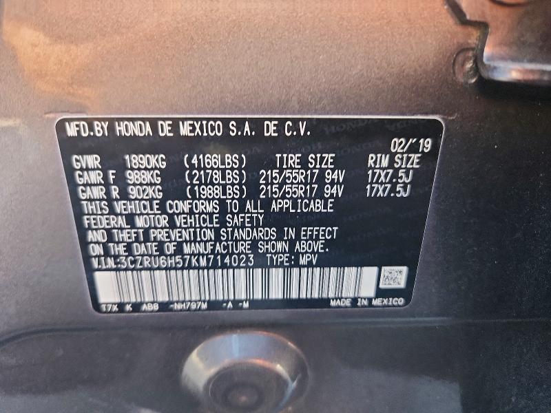 Продаж на аукціоні авто 2019 Honda Hr-v, vin: 3CZRU6H57KM714023, номер лоту: 77772555