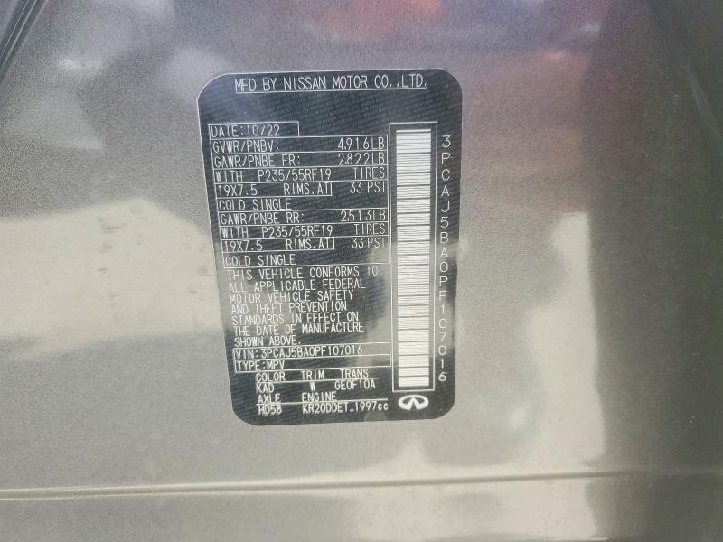 Продаж на аукціоні авто 2023 Infiniti Qx50, vin: 3PCAJ5BA0PF107016, номер лоту: 76238865