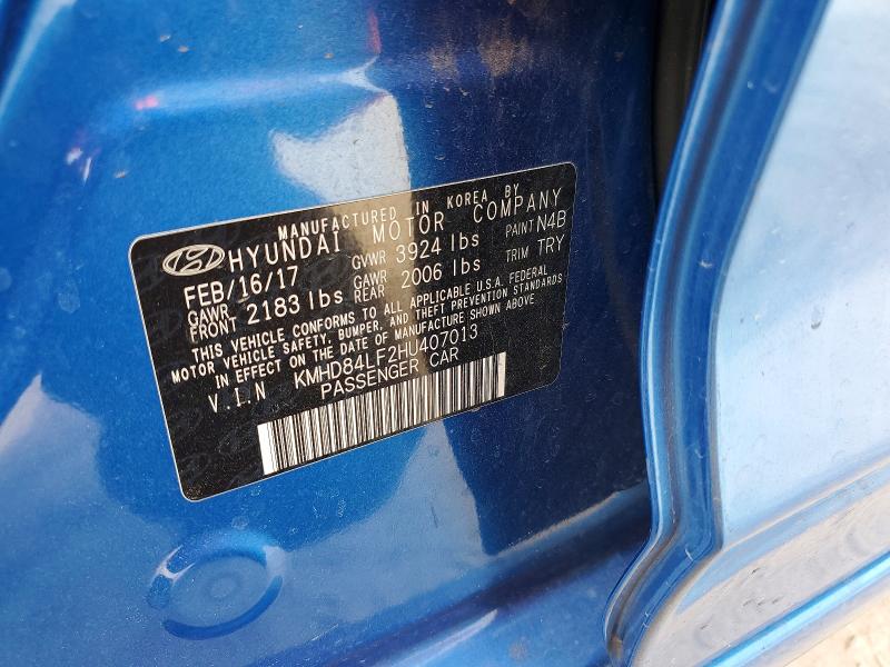 Продажа на аукционе авто 2017 Hyundai Elantra, vin: KMHD84LF2HU407013, номер лота: 77437325