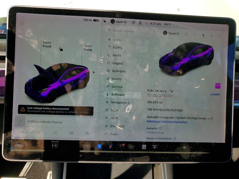 76696685 :رقم المزاد ، 5YJYGDEF8LF037483 vin ، 2020 Tesla Model Y مزاد بيع