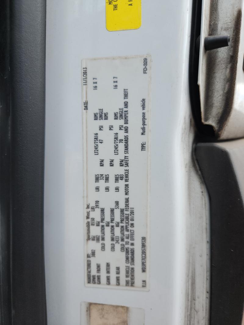 46778276 :رقم المزاد ، WD3PE7CC2D5789320 vin ، 2013 Mercedes Benz Sprinter مزاد بيع