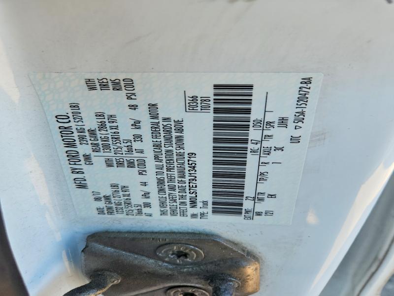 77562455 :رقم المزاد ، NM0LS7E79J1345719 vin ، 2018 Ford Transit Connect مزاد بيع