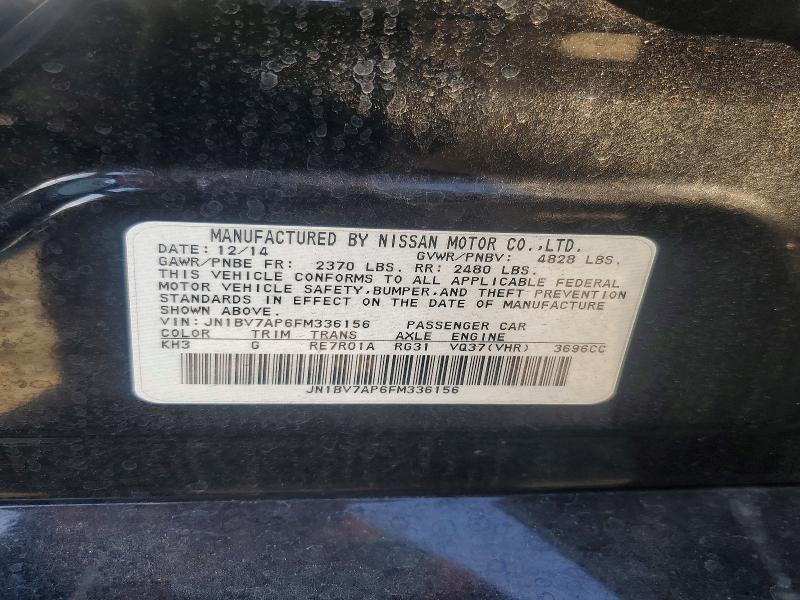 Продажа на аукционе авто 2015 Infiniti Q50, vin: JN1BV7AP6FM336156, номер лота: 76181275