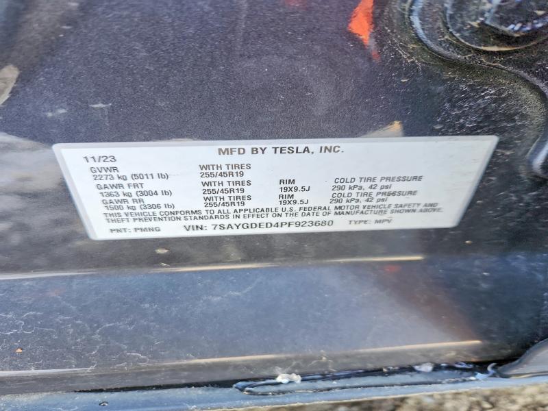 Aukcja sprzedaży 2023 Tesla Model Y, vin: 7SAYGDED4PF923680, numer aukcji: 75741605