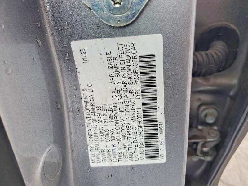 Продаж на аукціоні авто 2023 Honda Civic, vin: 19XFL2H83PE006111, номер лоту: 75799355