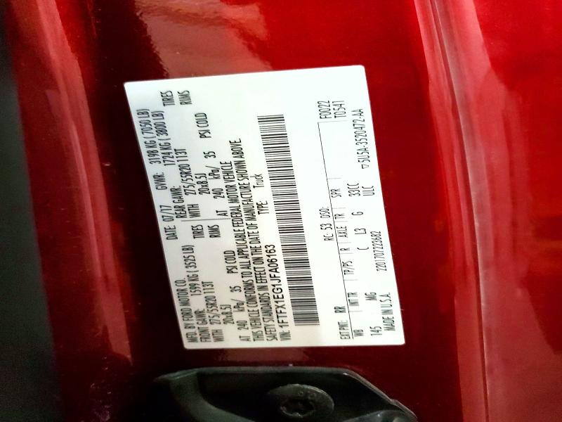 Продаж на аукціоні авто 2018 Ford F150, vin: 1FTFX1EG1JFA06163, номер лоту: 78256245