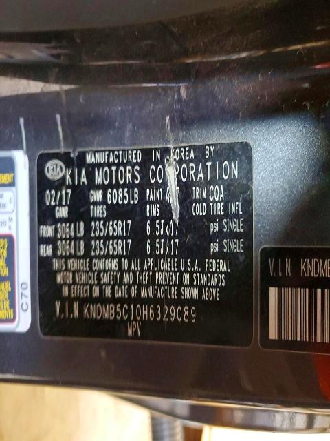 75933915 :رقم المزاد ، KNDMB5C10H6329089 vin ، 2017 Kia Sedona Lx مزاد بيع