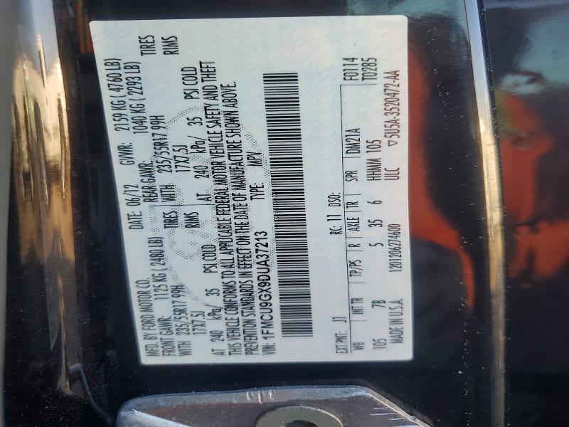 Aukcja sprzedaży 2013 Ford Escape, vin: 1FMCU9GX9DUA37213, numer aukcji: 77512965