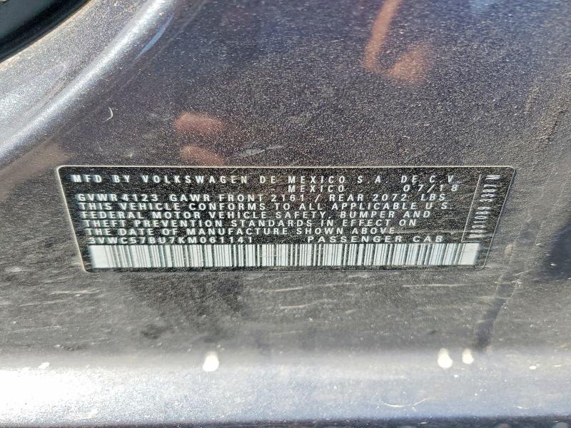 Aukcja sprzedaży 2019 Volkswagen Jetta, vin: 3VWC57BU7KM061141, numer aukcji: 78873315