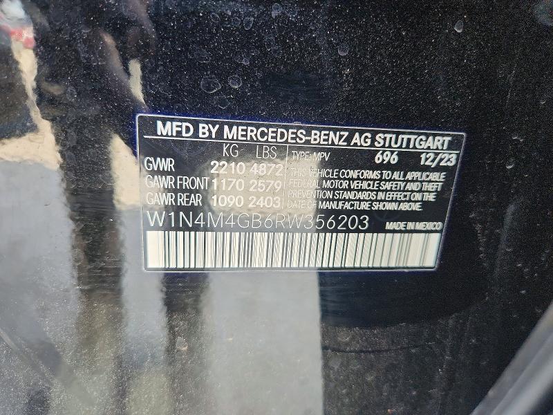 2024 Mercedes-benz Glb მანქანა იყიდება აუქციონზე, vin: W1N4M4GB6RW356203, აუქციონის ნომერი: 77951645
