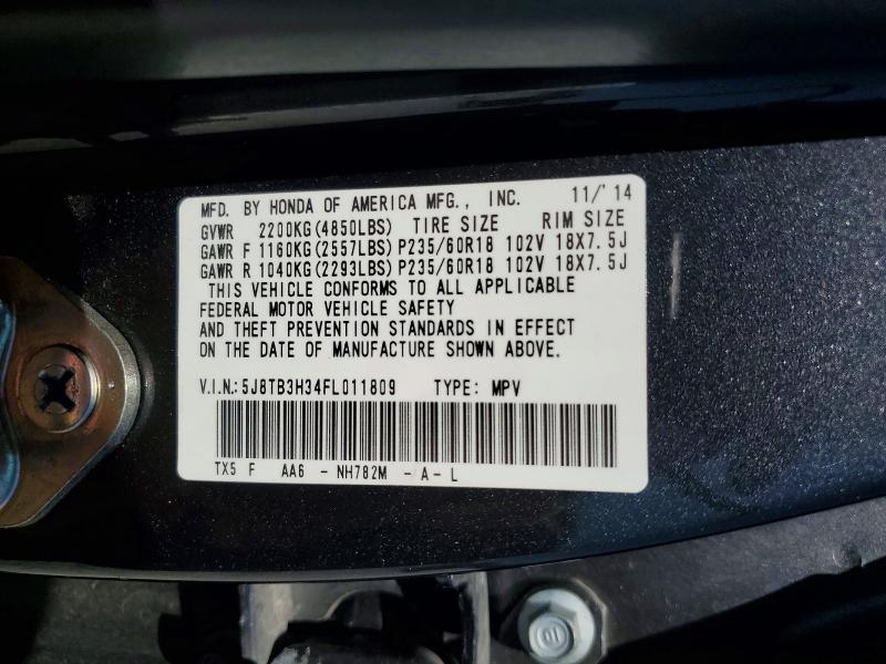 Продаж на аукціоні авто 2015 Acura Rdx, vin: 5J8TB3H34FL011809, номер лоту: 79296635
